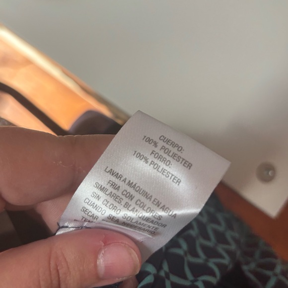 Maison Jules Teal Geometric Midi Dress - Picture 4 of 5